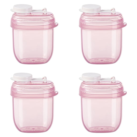 Cozival 4-pack Formula Container, On-the-Go Formula Container, Formula Dispenser, Airtight and Leakproof, Portable Milk Powder Storage for Travel