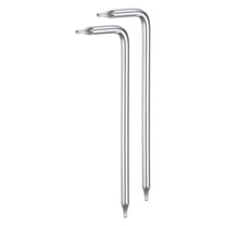 2packs T6 Long Arm Tamper Proof Torx Wrench Star Keys, S2 Steel Chrome Coated Surface