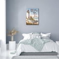 thumbnail image 5 of Lighthouse Wall Art Christian Jesus Beach Coast Scripture Pictures Wall Decor Bible Quotes Canvas Painting Print Artwork Modern Home Decor Framed for Living room Bedroom Bathroom 16"×12", 5 of 6