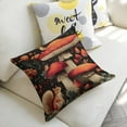 thumbnail image 4 of Mushrooms squirrel bird Linen toss pillowcase Decoration pillowcase Gift preferred 20x20" Cushion cover 4 set Sofa pillowcase Sofa bedroom living room car, 4 of 5