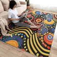 thumbnail image 2 of Aboriginal Rug 4x5 Area Rugs for Bedroom Living Room, Boho Area Rug, Art Carpet Machine Washable Non-Slip Rug, Soft Low Pile Area Rug, Indoor Decorative Rugs W&I25, 2 of 7