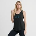 thumbnail image 4 of Women's Fanatics Black Carolina Panthers Iron Fan Tank Top, 4 of 5