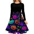 thumbnail image 4 of Halloween Dresses for Women Adult Square Neck Long Sleeve Renaissance Gothic Style Dress For Themed Party Evening Occasions, 4 of 5