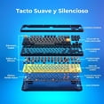 thumbnail image 3 of Teclado Gamer Mecánico EK87PRO, TKL 87 Teclas Inalámbrico 2.4G/Bluetooth/Cable, Estructura Gasket, Batería 4000mAh, RGB, Hot-Swappable, para PC/Laptop, 3 of 7