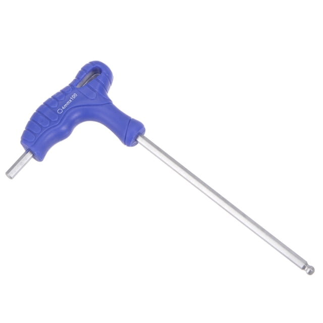 Unique Bargains 4mm Ball End Hex Key T-Handle Wrench Spanner, Metric CR-V Steel