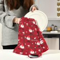 thumbnail image 6 of Dreamtimes New Year Christmas Santa Kitchen Towel, Dish Towels Quick Drying Tea Towels Absorbent Hand Towels for Kitchen Sink Dinner Table 28 x 18 Inches, Set of 4, 6 of 7