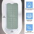 thumbnail image 4 of Lux Decor Bath Mat for Tub 2 Pack 40x16 Inch - Shower Mat with 200 Suction Cups and 176 Drain Holes, Machine Washable Bathtub Mat Non Slip for Bathroom Safety - Mint, 4 of 10