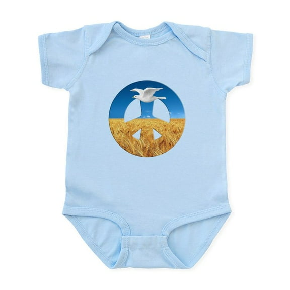 CafePress - Peace In Ukraine - Baby Light Bodysuit, Size Newborn - 24 Months