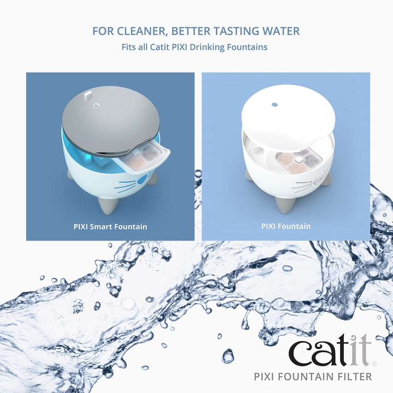 Catit PIXI Cat Fountain Replacement Filter, 6-Pack, White photo 3