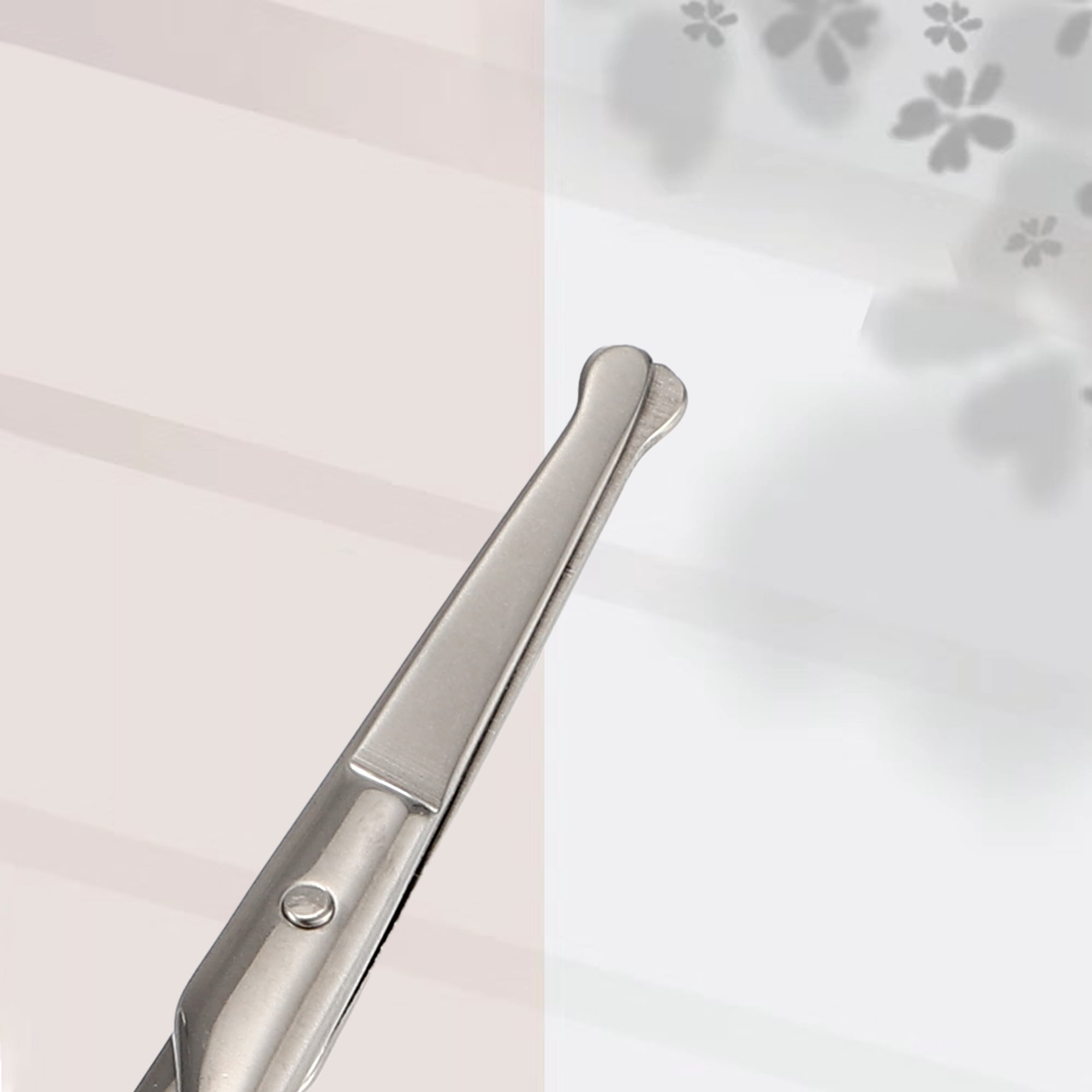 Unique Bargains Round Head Nose Hair Tweezers Stainless Steel Trimmer 3.86"x1.93"