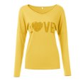 thumbnail image 3 of Mode Femme Pull Col en V Manches Longues Imprimé Loisirs, 3 of 8