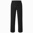 thumbnail image 5 of 15-16T Kids Boys Warm Wide Leg Sweatpants Adjustable Elastic Waist Baggy Open Leg Athletic Trousers with Pockets Solid Color Casual Pants Daily Wear Boys Winter Pants Size 5-12T,Black, 5 of 5
