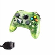 Crystal Green Xbox Original S-Type Controller Bundle Controller and Extension Cable By Mars Devices