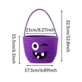 thumbnail image 3 of Halloween Cute Cotton Rope Baskets,Halloween Trick Or Treat Basket,Woven Storage Basket,Halloween Decorations Indoor, 3 of 5