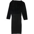 thumbnail image 2 of Vestido de cóctel Ralph Lauren con corpiño de terciopelo para mujer negro 12, 2 of 2