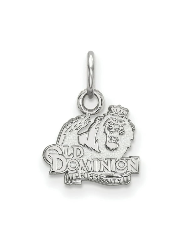 Sterling Silver Rhodium-plated LogoArt Old Dominion University Extra Small Pendant Q-SS001ODU