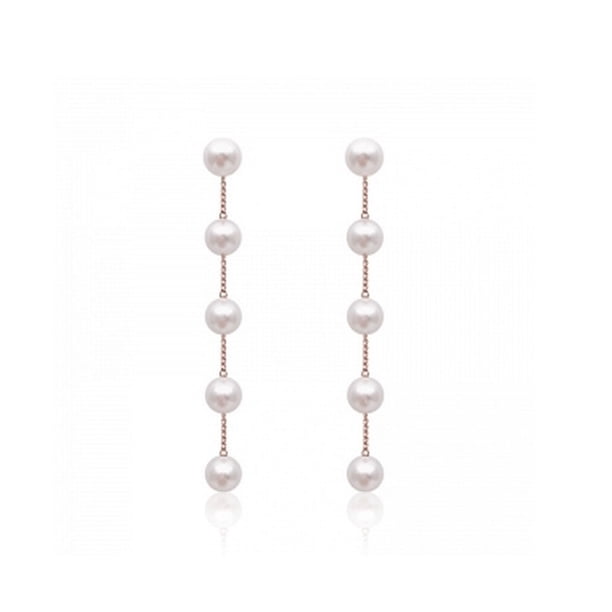 Pendientes de perlas Cadena larga Mujeres adolescentes Anillos aniversario de joyas femeninas Accesorios de regalos personalizados 1 par Inevent AP004948-01