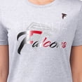 thumbnail image 3 of Women's G-III 4Her by Carl Banks  Gray Atlanta Falcons Super-Slim Fit Lightweight Shadow Logo T-Shirt, 3 of 3