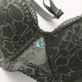 thumbnail image 5 of Women's Push Up Lace Bra - Underwire Thick Padded, Add 2 Cups Lift Up, Deep V Plunge Sexy Bra Green 42, 5 of 5