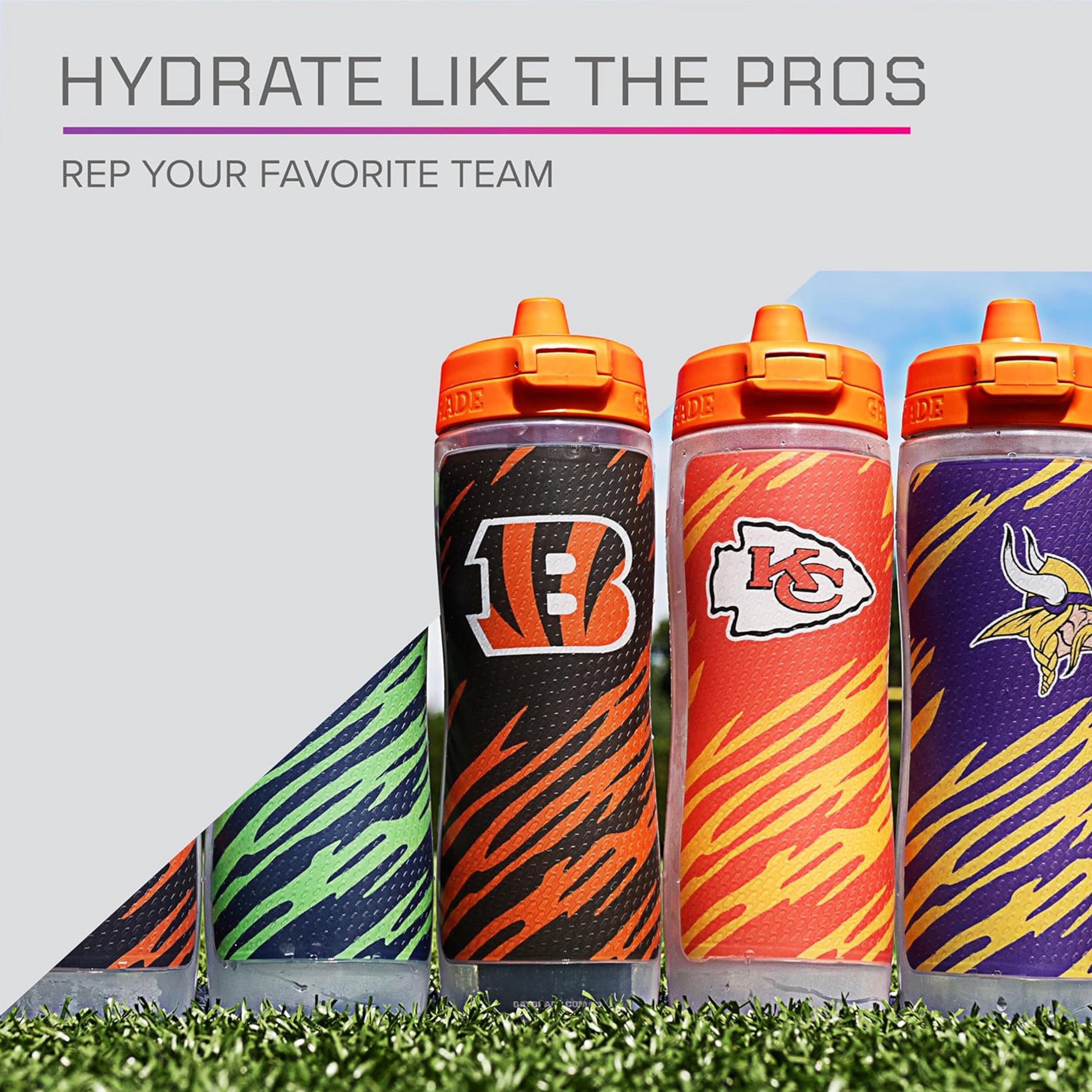 Gatorade Gx Detroit Lions NFL 30 fl oz Non Slip Squeeze Water Bottle, Gx Hydration System