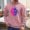 thumbnail image 2 of toraway Oversized Sweatshirt Dress Patchwork Men Fashion Casual Part Print Hooded Pullover Long Sleeve Drawstring Hooded Sweater Tops XL, 2 of 4