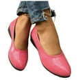 thumbnail image 5 of Mostsola Low Wedges for Women Vintage Pattern Slip on Dressy Shoes Closed Toe Casual Heels, 5 of 9