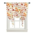 thumbnail image 2 of Autumn Pumpkin Leaves Window Curtain for Living Room Home Decor Blinds Drapes Kitchen Tie-up Short Curtains, 2 of 5