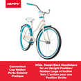 thumbnail image 3 of Huffy 26” Good Vibrations Cruiser Bike, Fits Riders 60”+, White, Adult, Womens, 3 of 12