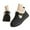 Black, variant on Leozcaa Women Memory Foam Bootie Slippers Warm Cozy Micro Suede Slipper Boots Winter Non Slip House Shoes