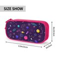 thumbnail image 4 of TEQUAN Large Capacity Pencil Case, Galaxy Outer Space Night Sky Pattern Pencil Pouch 2 Compartments Pencil Bag (Pink), 4 of 7