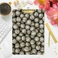 thumbnail image 4 of FMSHPON Baseball Pattern Clipboard Hardboard Wood Nursing Clip Board and Pull for Standard A4 Letter 13x9 inches, 4 of 5