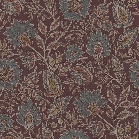 NuWallpaper Waverly Indira Aster Maroon Peel and Stick Wallpaper