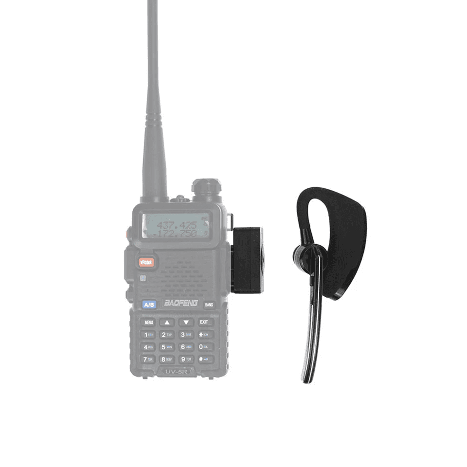 E EYAFA Wireless Bluetooth Walkie Talkie Headset Earpiece Microphone PTT Two Way Radio for Kenwood KPG/Kenwood TH/Kenwood TK/BAOFENG/HYT