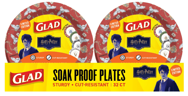 Glad Harry Potter Halloween Round Paper Plates Mixed Pack Images 8.5in 32ct