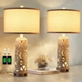 thumbnail image 2 of Tacoday 2-Piece Farmhouse Lamp Sets with Cylinder Shade, 2 Count, 2 of 8