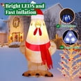 thumbnail image 4 of GOOSH Christmas Inflatables 5.4 FT Blow up Christmas Chicken with Built-in LEDs, Inflatable Chicken Christmas Chicken Blow up Wearing Hat, Outdoor Christmas Decorations for Xmas Holiday Party, 4 of 7