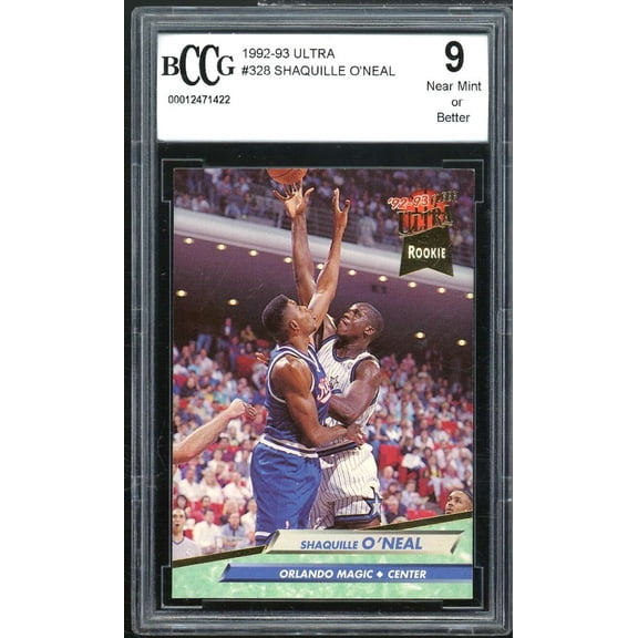 Shaquille O'neal Rookie Card 1992-93 Ultra #328 BGS BCCG 9