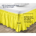 thumbnail image 5 of SGI Bedding 9 Inch Wrap Around Bed Skirt | Microfiber Bed Skirt | Fade Resistant, Wrinkle Free, Anti-static, Decorative, Extra Storage Space, Clutter-Free | King, Yellow, 5 of 8