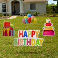 thumbnail image 1 of Yard Signs Yard Expressions Happy Birthday, 4 unidades con estacas, 1 of 8