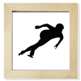 thumbnail image 1 of Patinage Hiver Sport Noir Contour Carré Cadre Photo Mur Affichage de Table, 1 of 3
