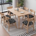 thumbnail image 6 of Black and White Giraffe Seat Covers for Dining Room Chairs Set Of 4,Stretch Printed Washable Chair Seat Cover with Elastic Ties and Button,Removable Waterproof Couch Cushion Covers, 6 of 6