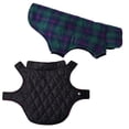 thumbnail image 5 of Ropa para perros, chaleco a cuadros de algodón para mascotas, ropa cálida gruesa con Velcro para perros MFZFUKR s, 5 of 5