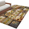 thumbnail image 2 of 3'x5' Area Rugs, Sunflowers Indoor Outdoor Area Rug for Living Room Bedroom, Farmhouse Vintage Western Texas Star Plaid Washable Bathroom Rugs Kitchen Floor Carpet Mats Home Decor Aesthetic, 2 of 8