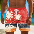 thumbnail image 2 of XFeng Men's 2 in 1 Swim Trunks, Print Board Shorts with Compression Liner, Quick Dry Beach Swim Shorts with Pockets, 2 of 4