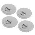 thumbnail image 4 of Acouto D Ring Patch 4pcs Stainless Steel PVC D Ring Patches For Paddle Board With 11.8in Anchor Rope Grey Paddleboard Canoe Rafting Accessories, 4 of 8