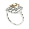 thumbnail image 2 of Halo Engagement Ring for Women - 2.62ct Yellow Moissanite in 14K White Gold Promise Ring, 2 of 6