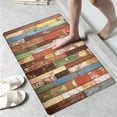thumbnail image 3 of YIMEIS Wooden Panels Festive Colors Kitchen Mat Rug Set  - Perfect for Kitchen Counter, 16''*24''/20''*32''/47''*18'', Functional for Decoration, 3 of 10