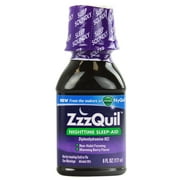 Angle View: Vicks ZzzQuil Nighttime Sleep-Aid Liquid, Warming Berry Flavor, 6oz, 3-Pack