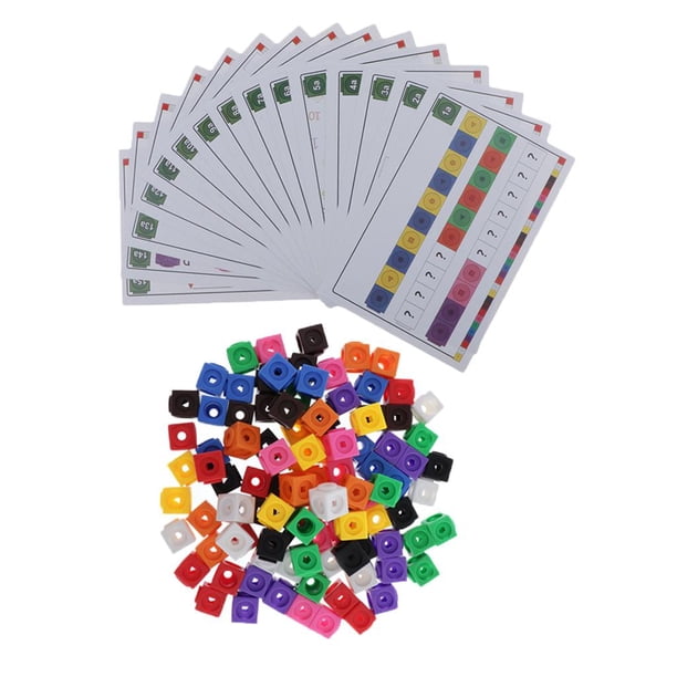 Miniland 100 Piezas Policubos para matemáticas Infantil | Cubos 2 cm | Piezas encajables de plástico, matemáticas y números y conteo, uso en casa y