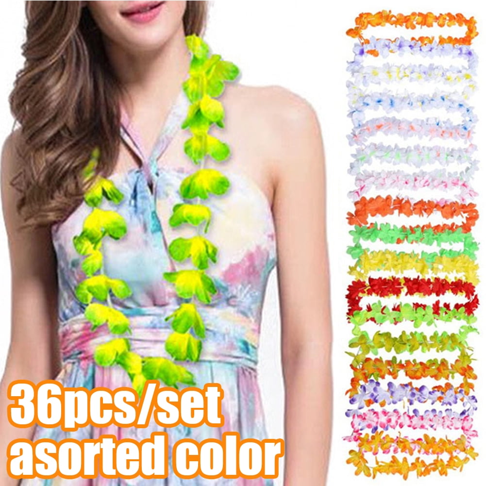 Travelwant 36Pcs Hawaiian Luau Party SuppliesHawaiian Leis, Perfect